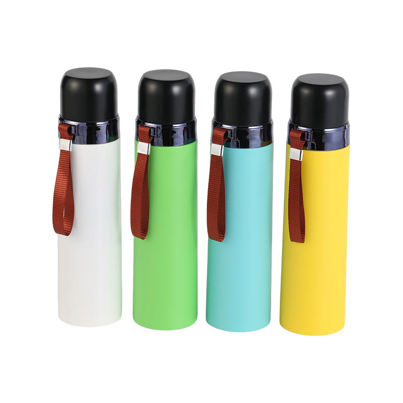 Hot sale large capacity bullet shape eco-friendly insulated stainless steel travel mug vacuum stainless steel flask water bottle with Cup Lid