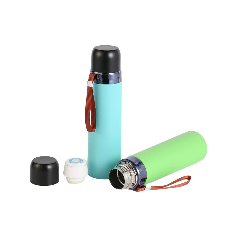 Hot sale large capacity bullet shape eco-friendly insulated stainless steel travel mug vacuum stainless steel flask water bottle with Cup Lid