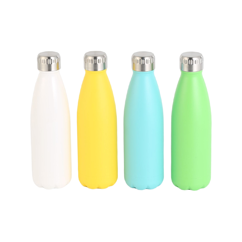 Eco friendly vacuum sport double wall copper stainless steel thermo cola shape Insulated stainless steel sports water bottle for outdoors  with custom  logo
